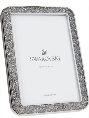 SWAROVSKI Minera Silver Tone Crystal Accent Picture Photo Frame NEW MEDIUM 5 x 7